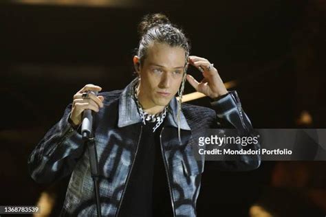 Italian songwriter Irama at 72 Sanremo Music Festival. Second